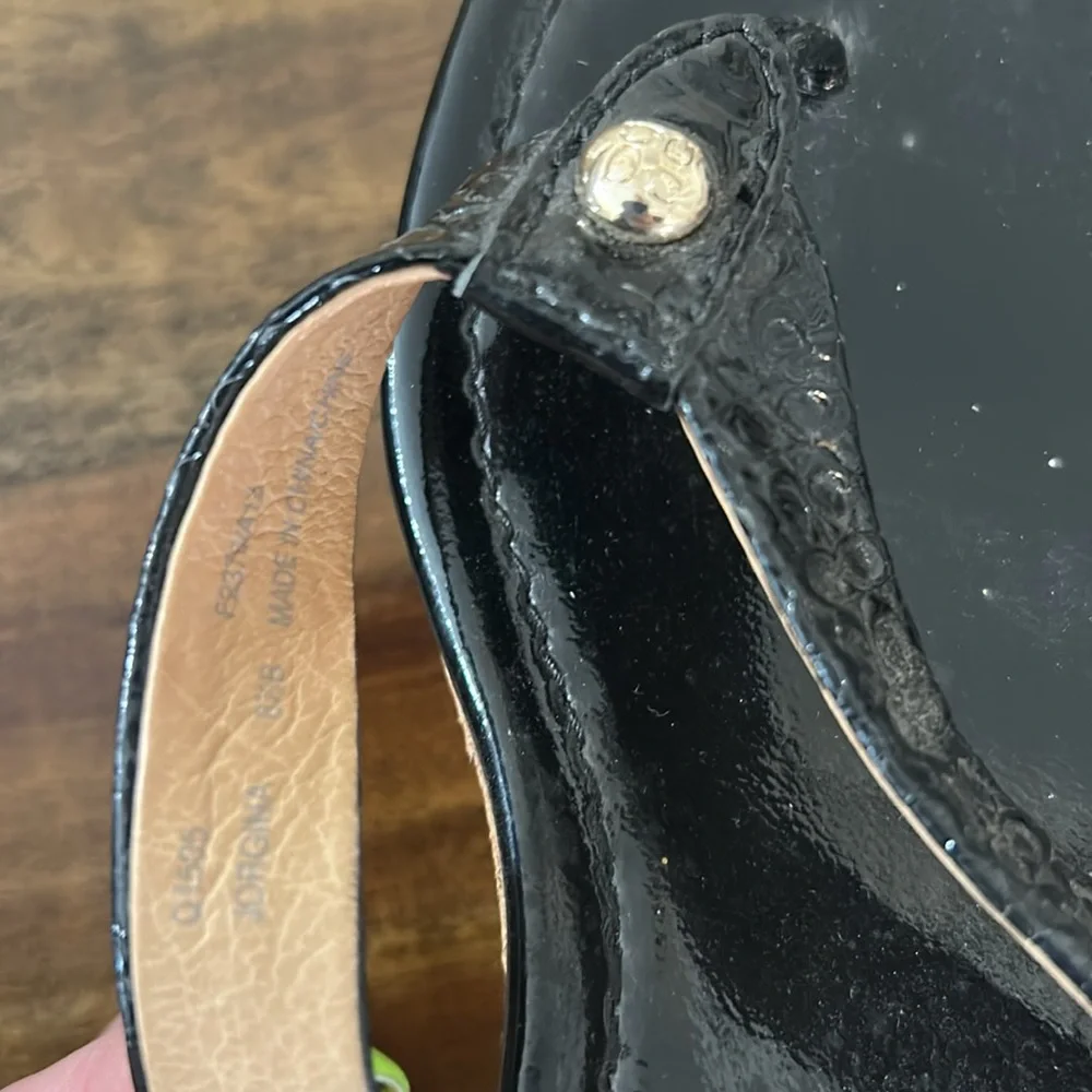 Black Coach platform sandals size 8 1/2 B